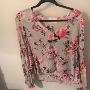 Floral long sleeve top